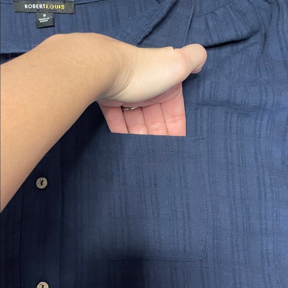 Navy Blue Women’s Blouse - Picture 10 of 13